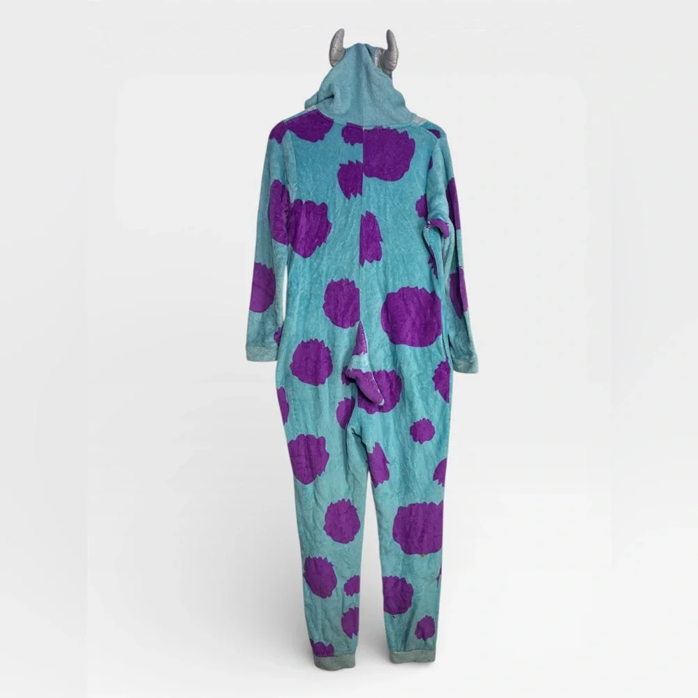 5 for $25🔥Disney Pixar Monsters Ink Sully Plush Pajama Jumpsuit Medium (8-10) - Picture 2 of 8